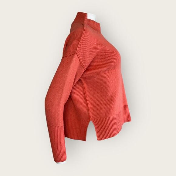 NWOT | Line & Dot | Mock Neck Sweater | Rust Orange | Size S - Picture 5 of 12